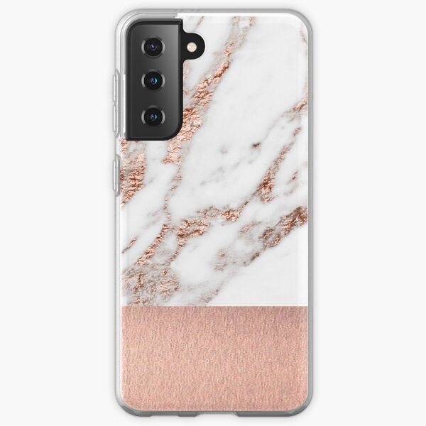 Rose gold marble and foil Samsung Galaxy Soft Case