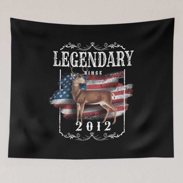 Item preview, 10 Years Old Vintage Flag Legendary Since 2012 10th Birthday designed and sold by Merchking1.