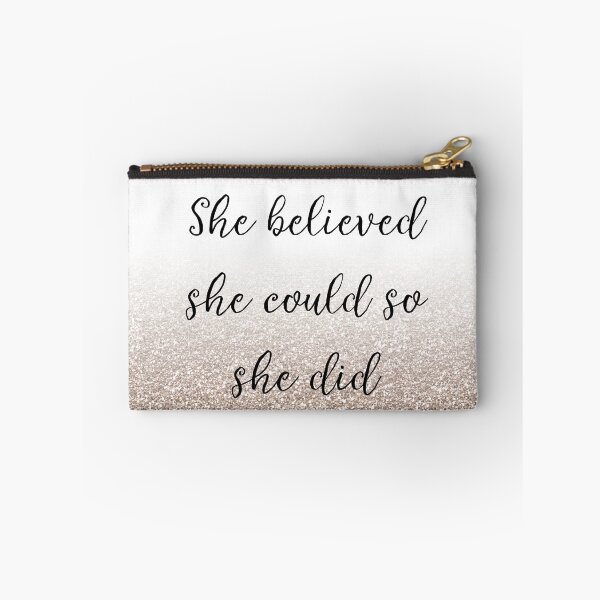 Item preview, She believed she could so she did - rose gold gradient designed and sold by peggieprints.