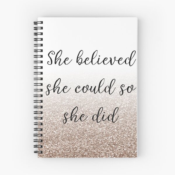 Item preview, She believed she could so she did - rose gold gradient designed and sold by peggieprints.