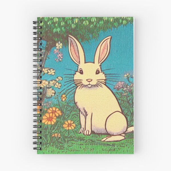 Item preview, Easter Vintage and Cute Floral Bunny in Cottagecore Forest designed and sold by wigobun.