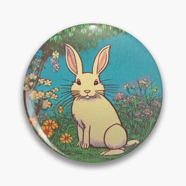 Item preview, Easter Vintage and Cute Floral Bunny in Cottagecore Forest designed and sold by wigobun.