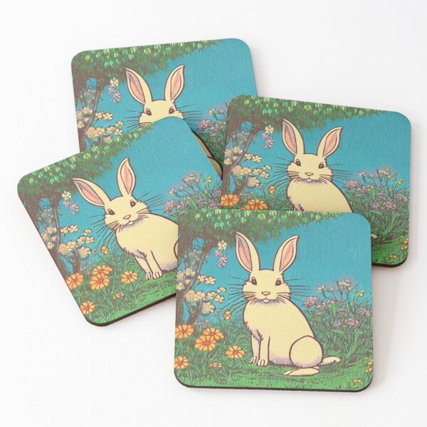 Item preview, Easter Vintage and Cute Floral Bunny in Cottagecore Forest designed and sold by wigobun.