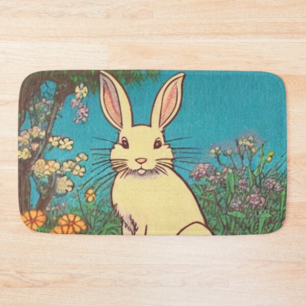 Item preview, Easter Vintage and Cute Floral Bunny in Cottagecore Forest designed and sold by wigobun.