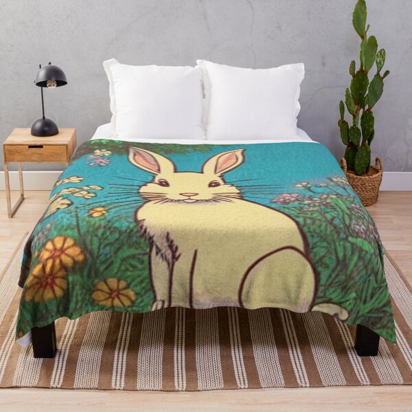 Item preview, Easter Vintage and Cute Floral Bunny in Cottagecore Forest designed and sold by wigobun.