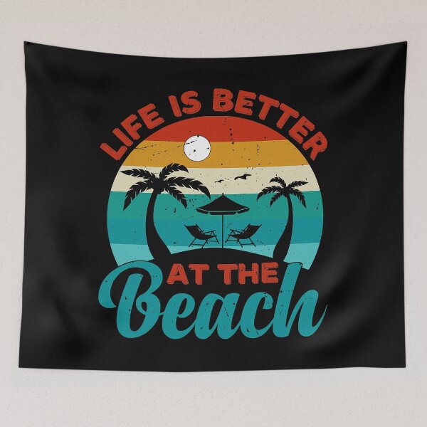 Item preview, Life Is Better At The Beach Retro Summer Vacation designed and sold by ArcWarden-art.