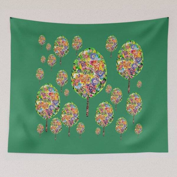 Item preview, Beautiful Sparkling Diwali Forest Watercolour Collage designed and sold by DefaultOneWorld.