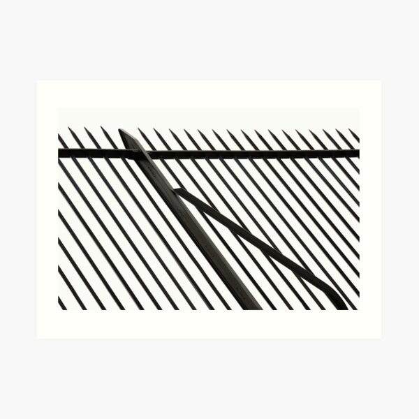 Pointed Railing Oblique Art Print