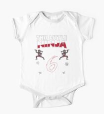 6th Birthday Boys Funny 6 Year Old Ninja Martial Arts One Piece - Short Sleeve