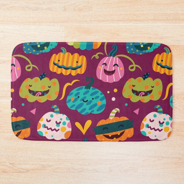 Item preview, Festive pumpkins on magenta designed and sold by PenguinHouse.