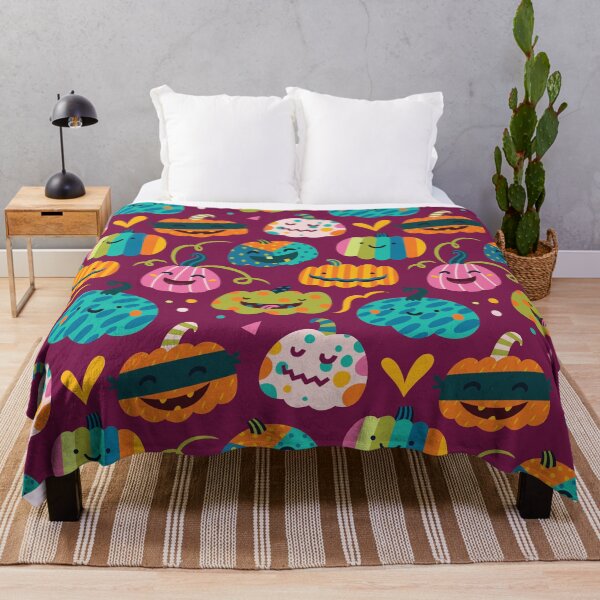 Item preview, Festive pumpkins on magenta designed and sold by PenguinHouse.