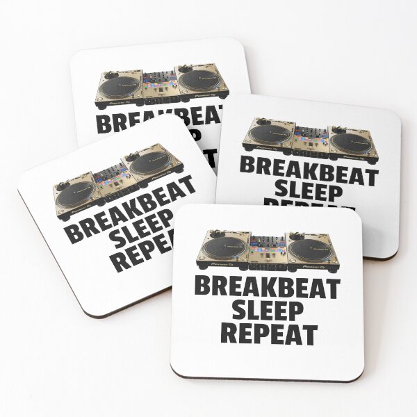 Item preview, Breakbeat Sleep Repeat (black)  designed and sold by Discothreadz.
