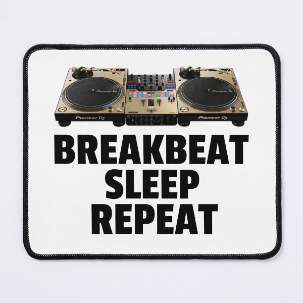 Item preview, Breakbeat Sleep Repeat (black) designed and sold by Discothreadz.
