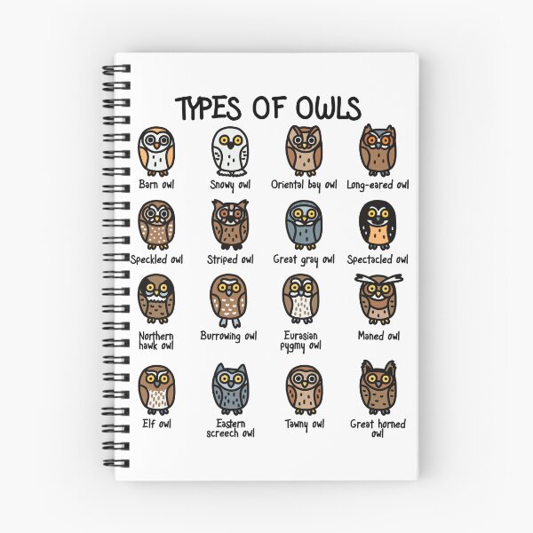 Item preview, Types of Owls Collection For Cute Owl Lover designed and sold by JokeGysen.