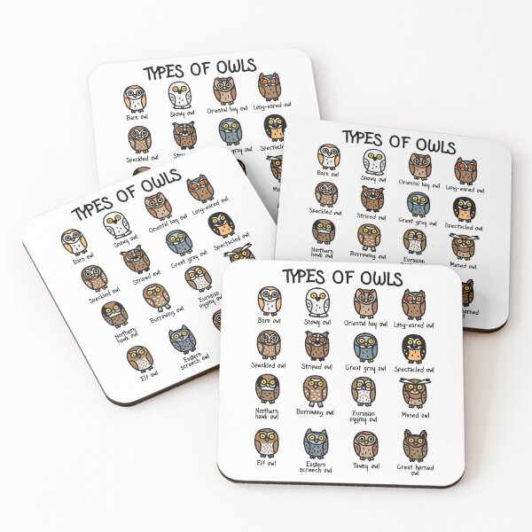 Item preview, Types of Owls Collection For Cute Owl Lover designed and sold by JokeGysen.