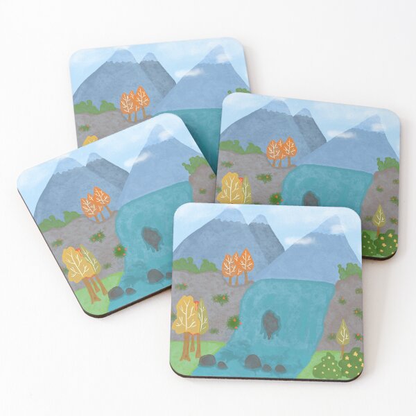 Item preview, Painted Waterfall in Autumn Setting designed and sold by VoilaDalilah.