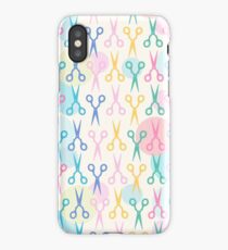 Hair Scissors Pastel Pattern iPhone Case/Skin