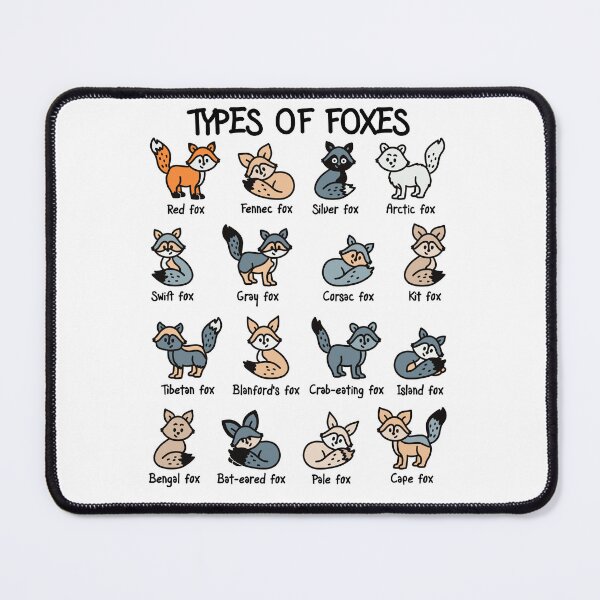 Item preview, Types of Foxes Collection For Cute Foxes Vulpine Lover designed and sold by JokeGysen.
