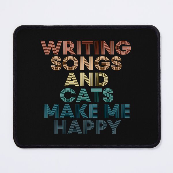 Item preview, Writing Songs And Cats Make Me Happy designed and sold by kindxinn.