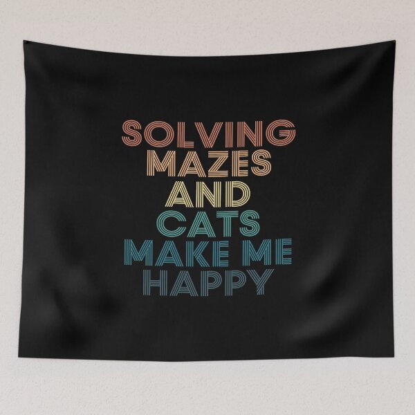 Item preview, Solving Mazes And Cats Make Me Happy designed and sold by kindxinn.