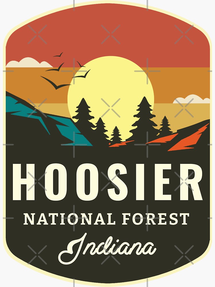 "Hoosier national forest Indiana mountain hiking " Sticker for Sale by