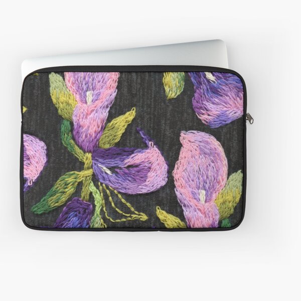 Embroidered callas Laptop Sleeve
