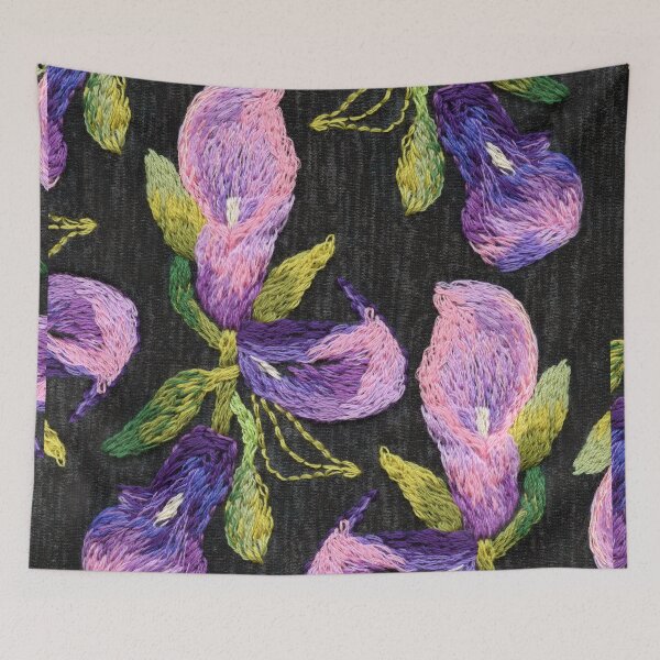 Item preview, Embroidered callas designed and sold by embroiderrred.