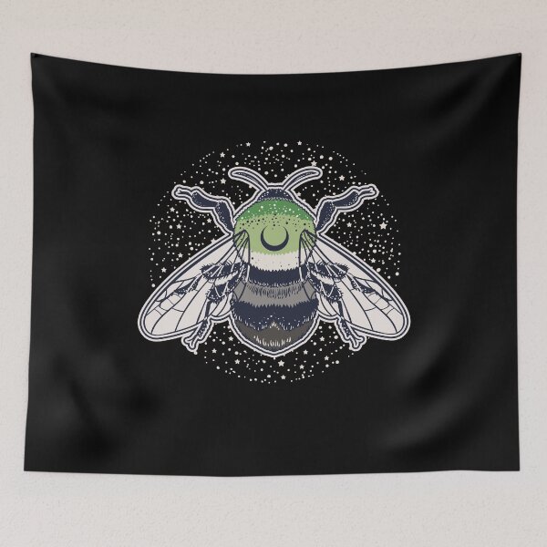 Item preview, Aromantic Bee Proud LGBT Pride Flag designed and sold by Clara Hollins.