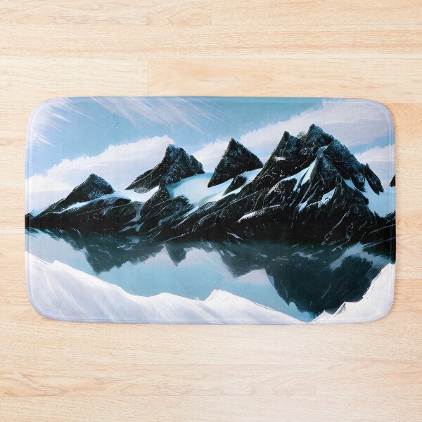 Item preview, mountains and lake reflection with photorealistic painting, nature painting #4 designed and sold by supeart.