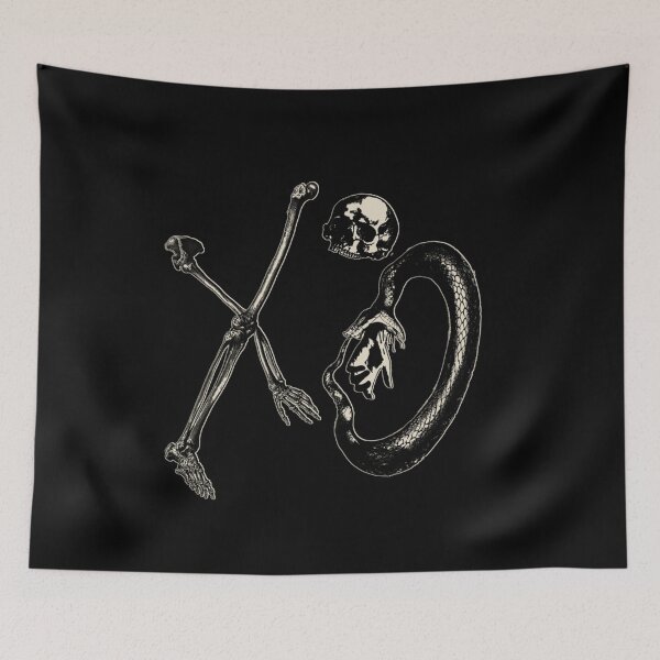 Item preview, X O Snakes & Skeletons Black Tee designed and sold by Kimberlillia.