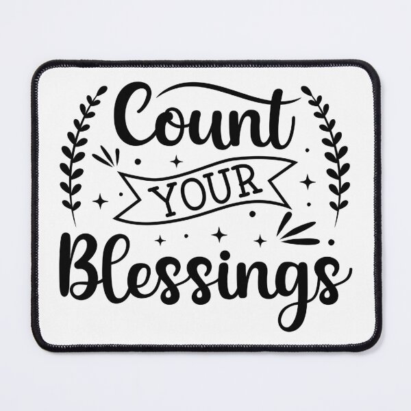 Item preview, Count your Blessing everyday handwritten motivational lettering quote designed and sold by GraphicDream.