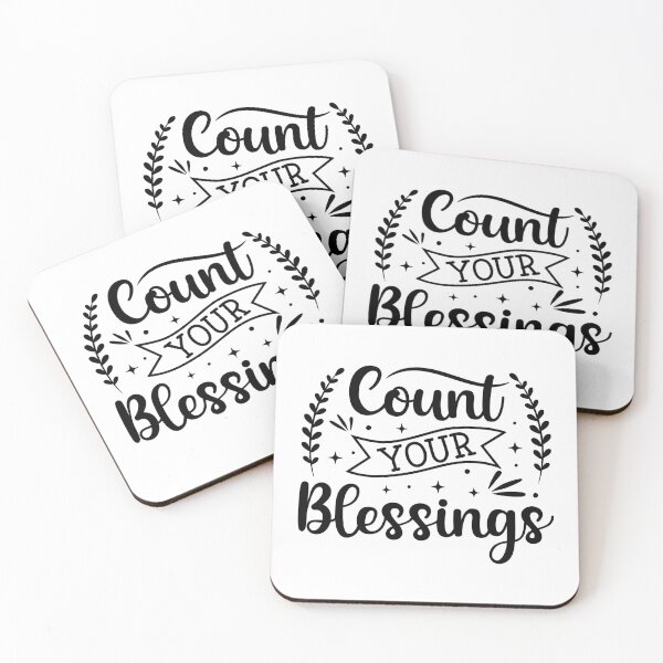 Item preview, Count your Blessing everyday handwritten motivational lettering quote designed and sold by GraphicDream.