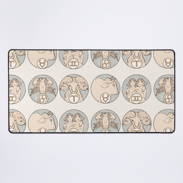Item preview, Art nouveau Aries Taurus Gemini and Cancer Zodiac signs of Alphonse Maria Mucha designed and sold by Tamas Das.