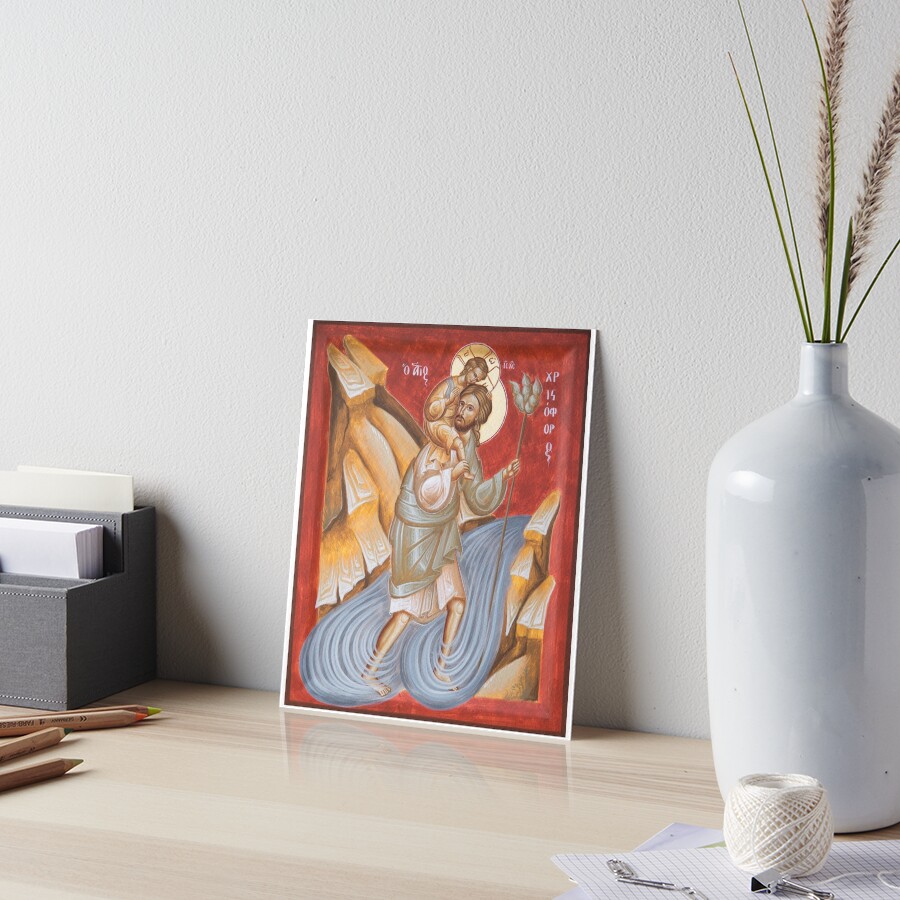 St Christopher Art Board Print
