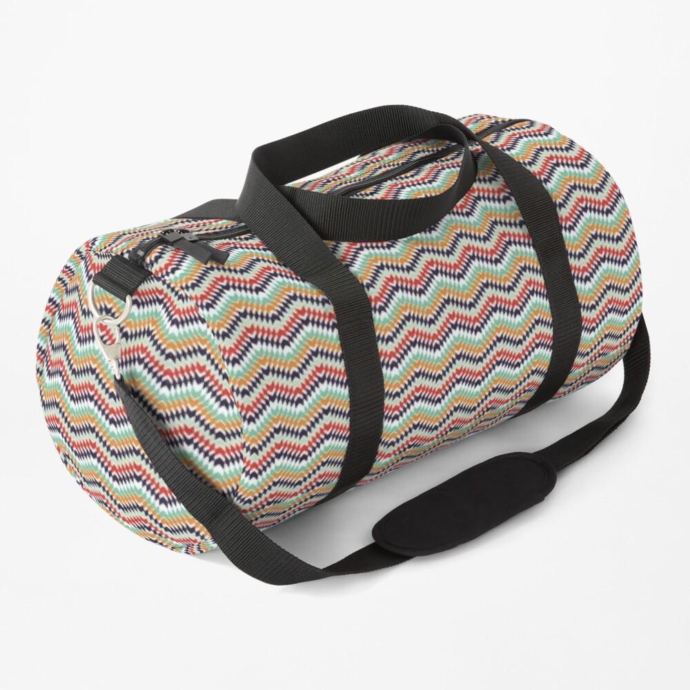 Buffle travel bag colourful geometric zigzag bright colours