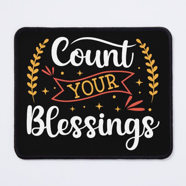 Item preview, Count your Blessing everyday handwritten motivational lettering quote designed and sold by GraphicDream.