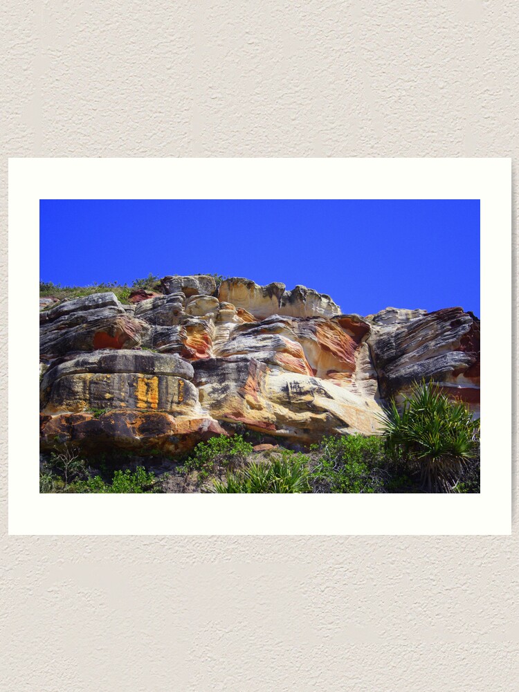 Thumbnail 1 of 3, Art Print, Cliffs at Evans Head, NSW designed and sold by theoddshot.
