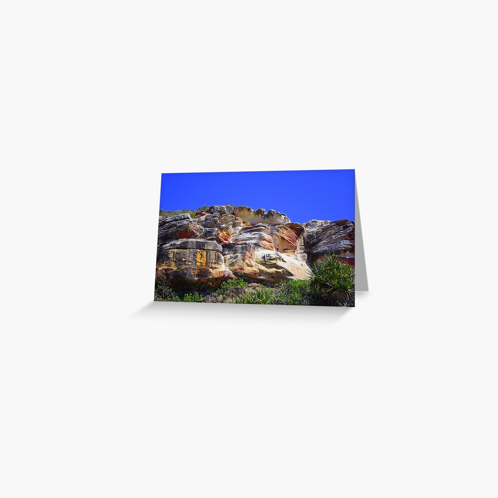 Cliffs at Evans Head, NSW Greeting Card