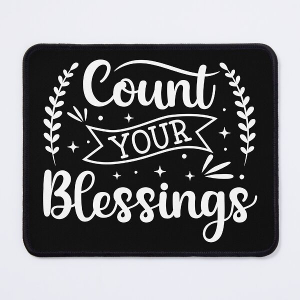 Item preview, Count your Blessing everyday handwritten motivational lettering quote designed and sold by GraphicDream.