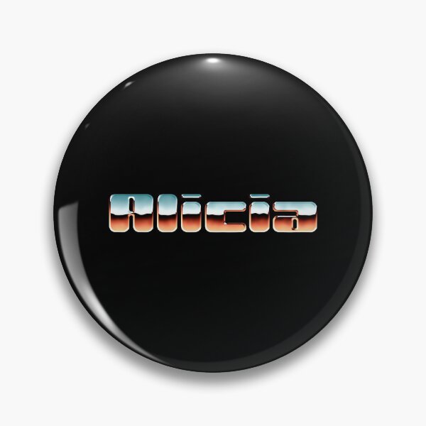 Item preview, Alicia name - Cool 80s retro chrome design designed and sold by NameTheory.