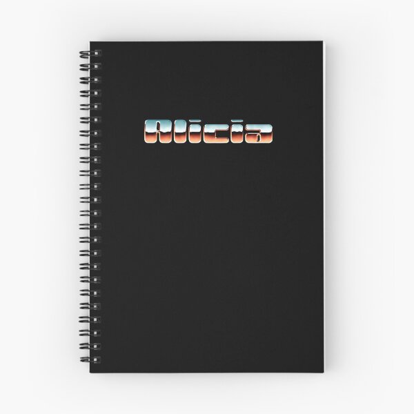 Item preview, Alicia name - Cool 80s retro chrome design designed and sold by NameTheory.