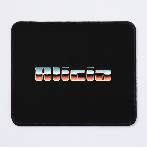 Item preview, Alicia name - Cool 80s retro chrome design designed and sold by NameTheory.