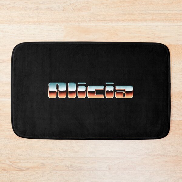 Item preview, Alicia name - Cool 80s retro chrome design designed and sold by NameTheory.