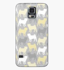 Grey and yellow Pugs Pattern Case/Skin for Samsung Galaxy