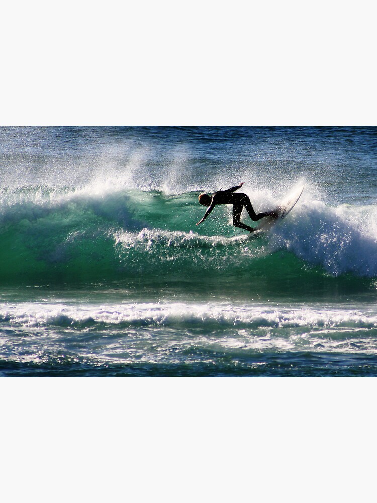 Thumbnail 4 of 4, Metal Print, Emerald Surfer designed and sold by Trevor Farrell.