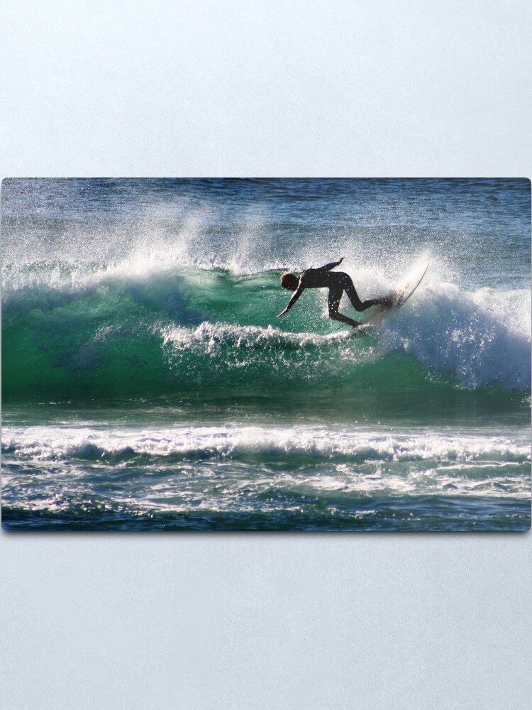 Alternate view of Emerald Surfer Metal Print