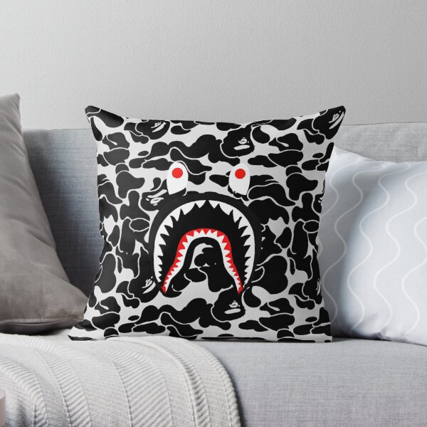 Bape Shark Camo Flag Pillow Case (18x18 two side)  Bape shark, Bed pillows  decorative, Blue pillows decorative