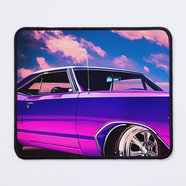 Item preview, Beautiful Blue Purple Muscle Car under California sun designed and sold by Stanley de Wekker.