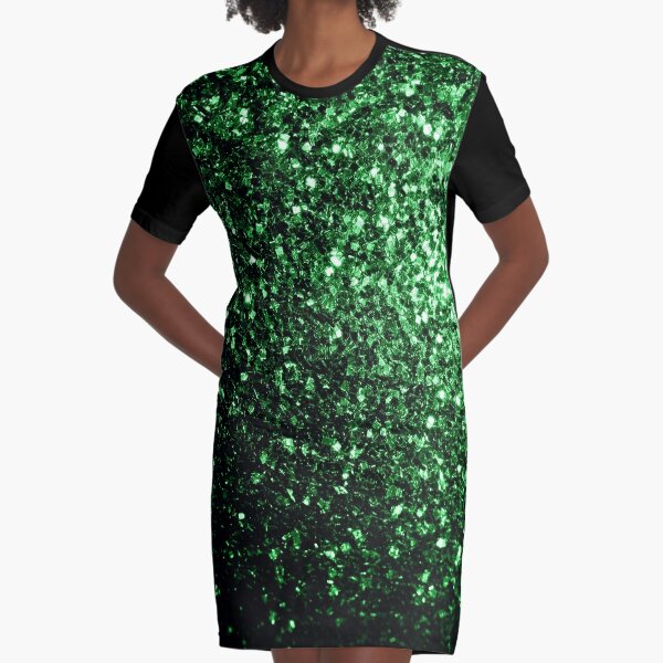 dark green glitter dress