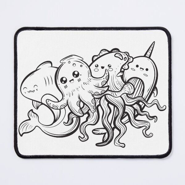 Item preview,  Cute doodle illustration of sea animals. designed and sold by tanakax3.